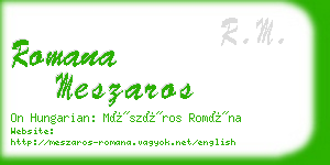 romana meszaros business card